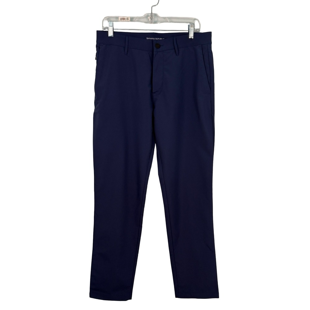 Banana Republic Mens Core Temp‎ Navy Blue Performance Pants 32x32 Slim Fit
